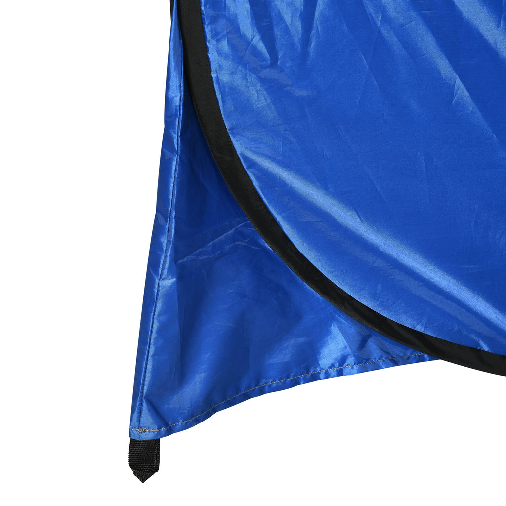 Outsunny Pop-up toilettent, mobiele campingdouchetent, omkleedtent met binnenvak, douchecabine, kleedcabine, waterproof, polyester, donkerblauw, 120 x 120 x 190 cm