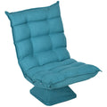 HOMCOM Relaxsessel Lesesessel, drehbar, Samtoptik, 62 cm x 70 cm x 95 cm, Blau