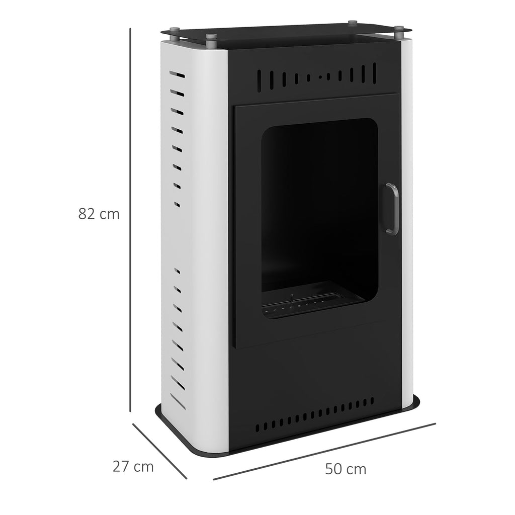 HOMCOM Standkamin mit 1,2L Tank, 3 Stunden Brenndauer, für 20 bis 25 m² 50 x 27 x 82 cm Schwarz