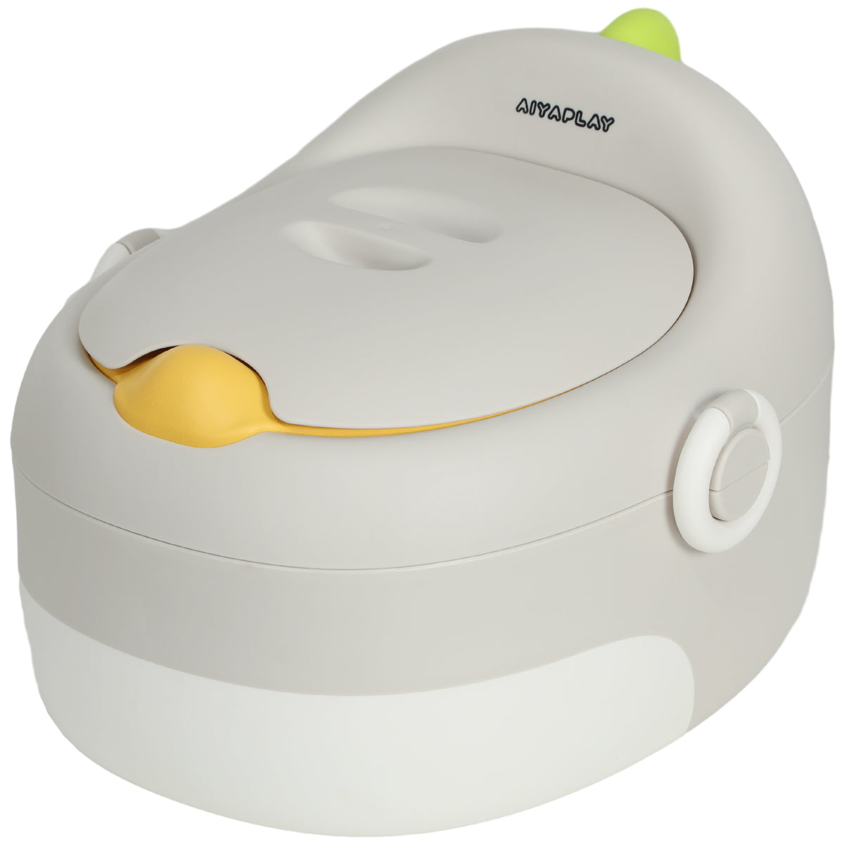 AIYAPLAY 3-in-1 Kinder-Töpfchen, abnehmbarer Sitz, Kunstleder-Polster, bis 50 kg, 6 Monate bis 6 Jahre, Grau