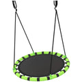 AIYAPLAY Kinderschaukel, 150 kg belastbar, Ø100 x 180H cm, Metall, Schaumstoff, Schwarz