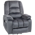 HOMCOM Massagesessel Aufstehhilfe Seniorensessel Relaxsessel, 8 Massagepunkte, 2 Seitentaschen, 85 cm x 94 cm x 107cm, Grau