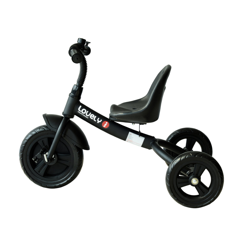 HOMCOM Dreirad Kinderdreirad Kleinkinder Rad Schwarz Metall