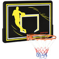 SPORTNOW Wand-Basketballkorb Outdoor-Basketballkorb unzerbrechliches Brett reißfestes Netz 110 x 90 x 70 cm Schwarz