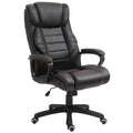 Vinsetto Bürostuhl mit Massagefunktion, höhenverstellbarer Chefsessel, ergonomischer Drehstuhl, 6 Vibrationspunkte, Braun
