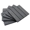 Outsunny Terrassenfliesen - Caillebotis - Set von 11 Stück, Maximale Fläche 1 m² - ineinander greifend, Sehr einfache Installation, Maße 30 x 30 cm