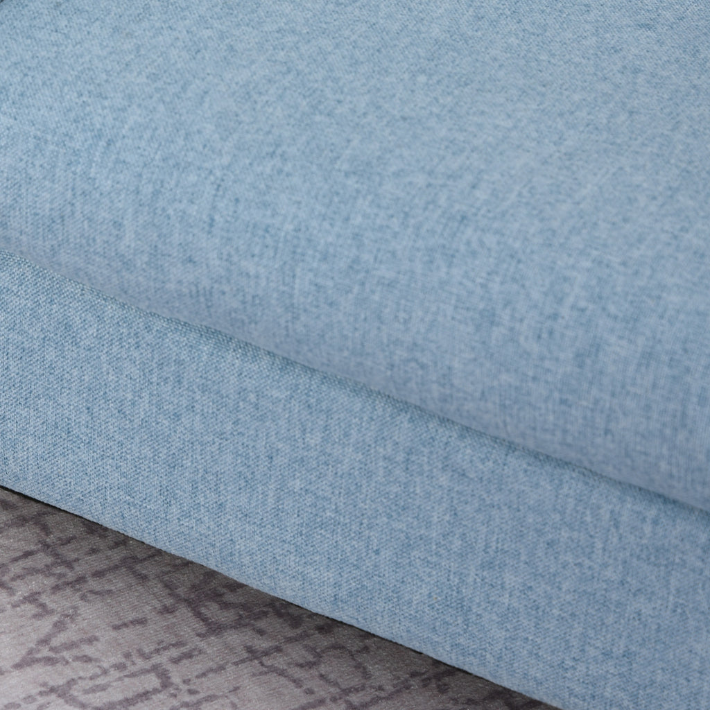 HOMCOM Kindersessel Kindersofa mit dickem Schaumstoff und dicken Sitzkissen Kindercouch Stuhl Liegesofa mit Anti-Rutsch-Füßen für 3-5 Jahre Kinder Holz Leinen Schaumstoff Blau 49x45x44,5 cm
