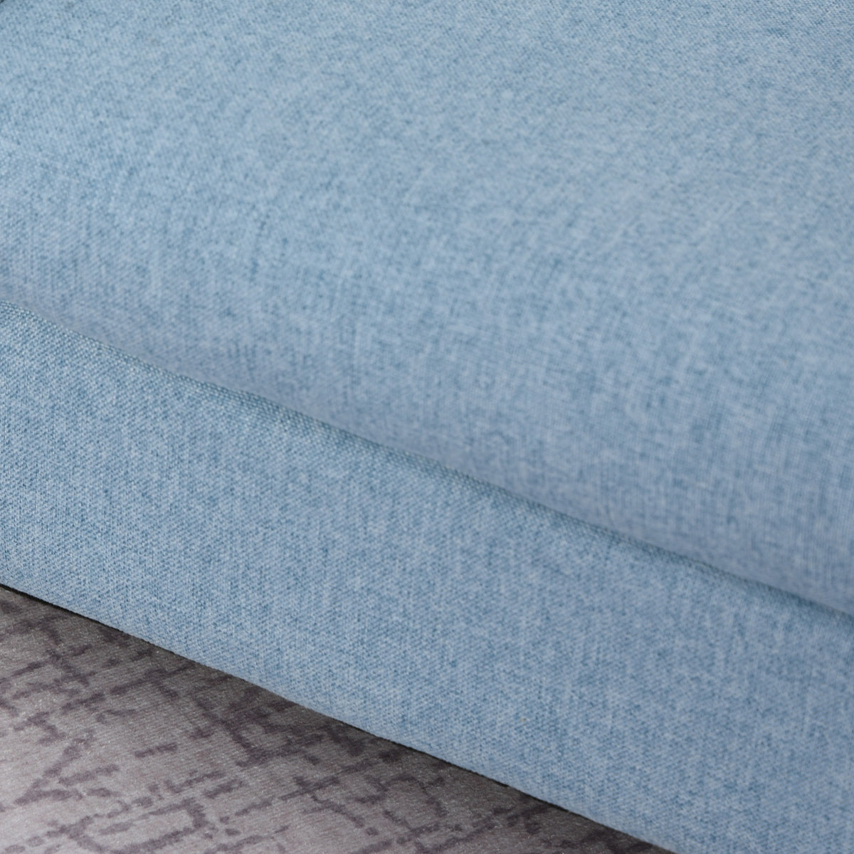HOMCOM Kindersessel Kindersofa mit dickem Schaumstoff und dicken Sitzkissen Kindercouch Stuhl Liegesofa mit Anti-Rutsch-Füßen für 3-5 Jahre Kinder Holz Leinen Schaumstoff Blau 49x45x44,5 cm