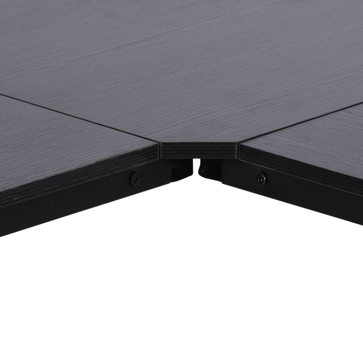HOMCOM Computertisch Schreibtisch L-Form Eckschreibtisch Winkelschreibtisch MDF Schwarz 150 x 150 x 76 cm