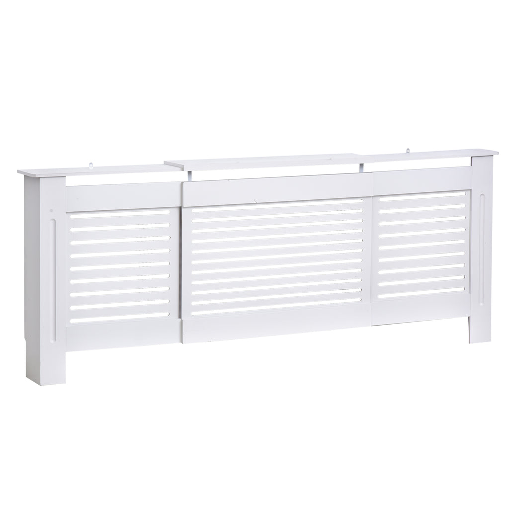 HOMCOM Heizkörperverkleidung Heizkörperabdeckung, Größenverstellbar, 208,5 cm x 20,5 cm x 82,5 cm, Weiß