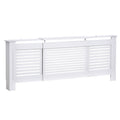 HOMCOM Heizkörperverkleidung Heizkörperabdeckung, Größenverstellbar, 208,5 cm x 20,5 cm x 82,5 cm, Weiß