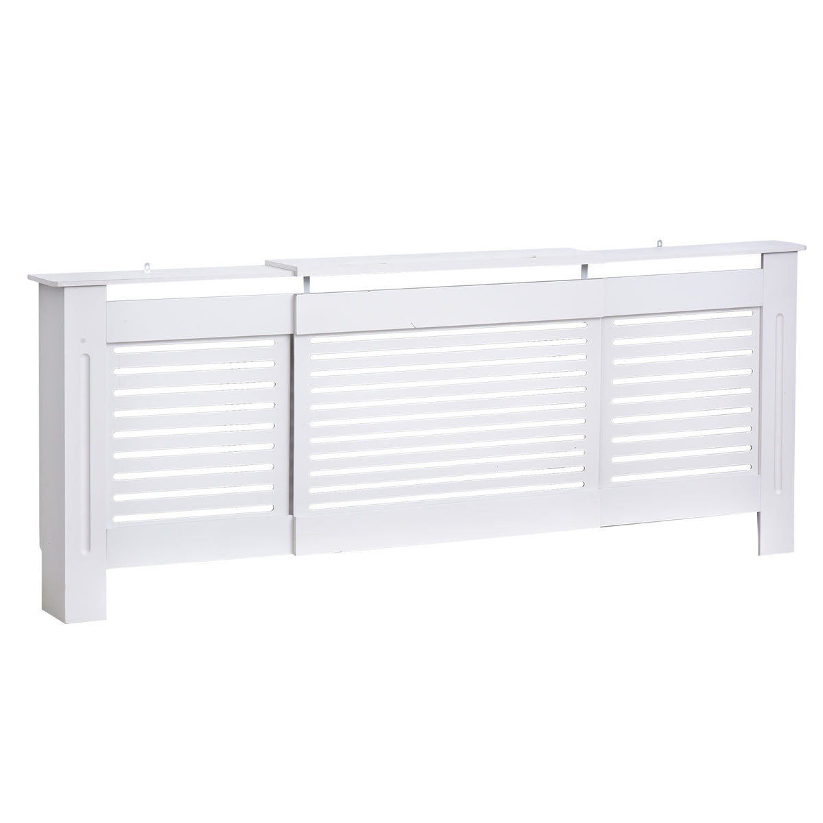 HOMCOM Heizkörperverkleidung Heizkörperabdeckung, Größenverstellbar, 208,5 cm x 20,5 cm x 82,5 cm, Weiß
