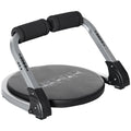HOMCOM Bauchtrainer, multifunktional, 3 Widerstände, klappbar, leicht gebaut, Stahlrahmen, schwarz, 55 x 42 x 11-32cm
