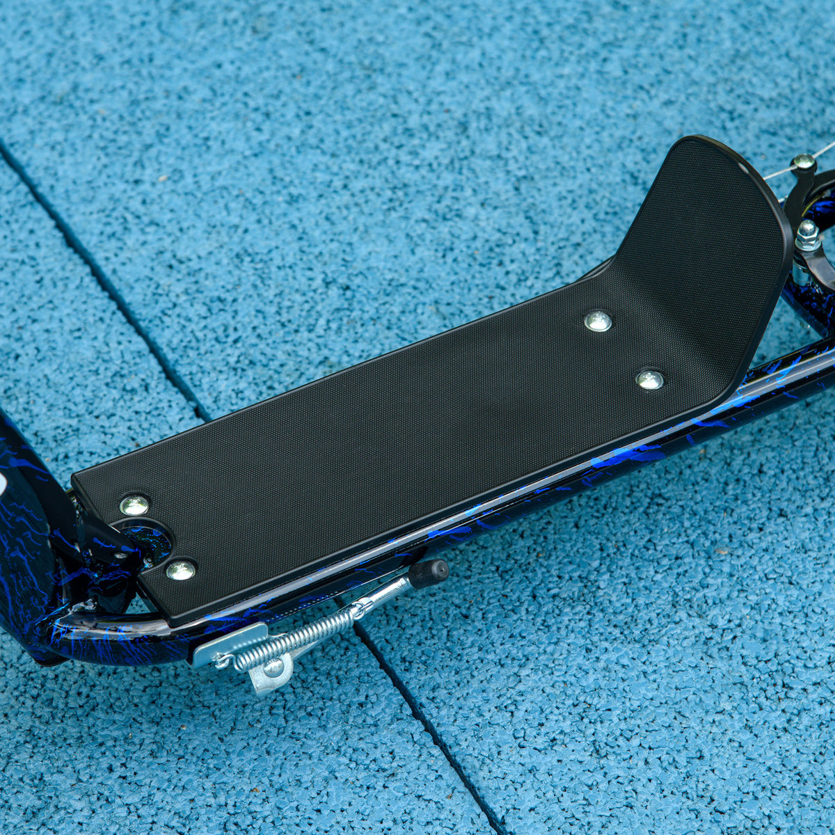 AIYAPLAY Kinderroller Scooter mit großen Rädern, höhenverstellbar, hintere Bremse, Ständer, blau