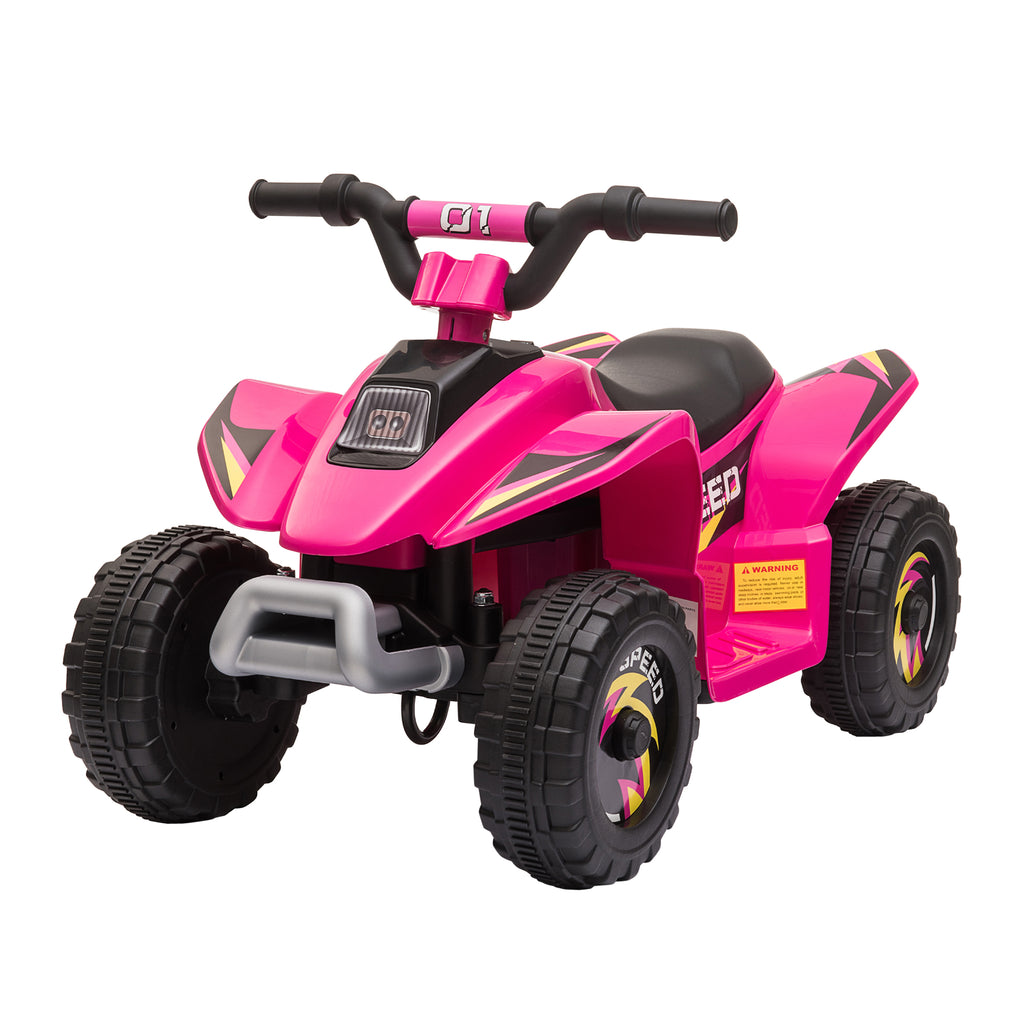 HOMCOM Elektrisches Quad für Kinder 18-36 Monate batteriebetrieben 6V Mit Vorwärts- und Rückwärtsgang 72 x 40 x 45,5 cm rosa