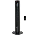 HOMCOM Leiser Säulenventilator mit 70° Oszillation, 12-Stunden-Timer, 4 Modi, 3 Geschwindigkeiten, 45W, 31,5 x 31,5 x 96 cm Schwarz