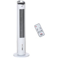HOMCOM Turmventilator mit Wasserkühlung und Fernbedienung 60W 20㎡ 30 cm x 30 cm x 100,8 cm 3 Modi Weiß