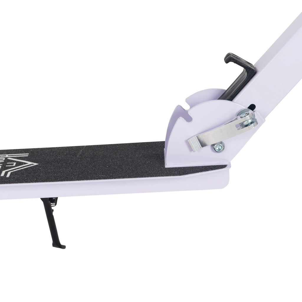 HOMCOM Kinderroller Klappbar Höhenverstellbarer Lenker in 4 Stufen hintere Reibungsbremse für Kinder Jugendliche max. 100KG Abmessungen 88L x 37B x 75-100H cm Weiß