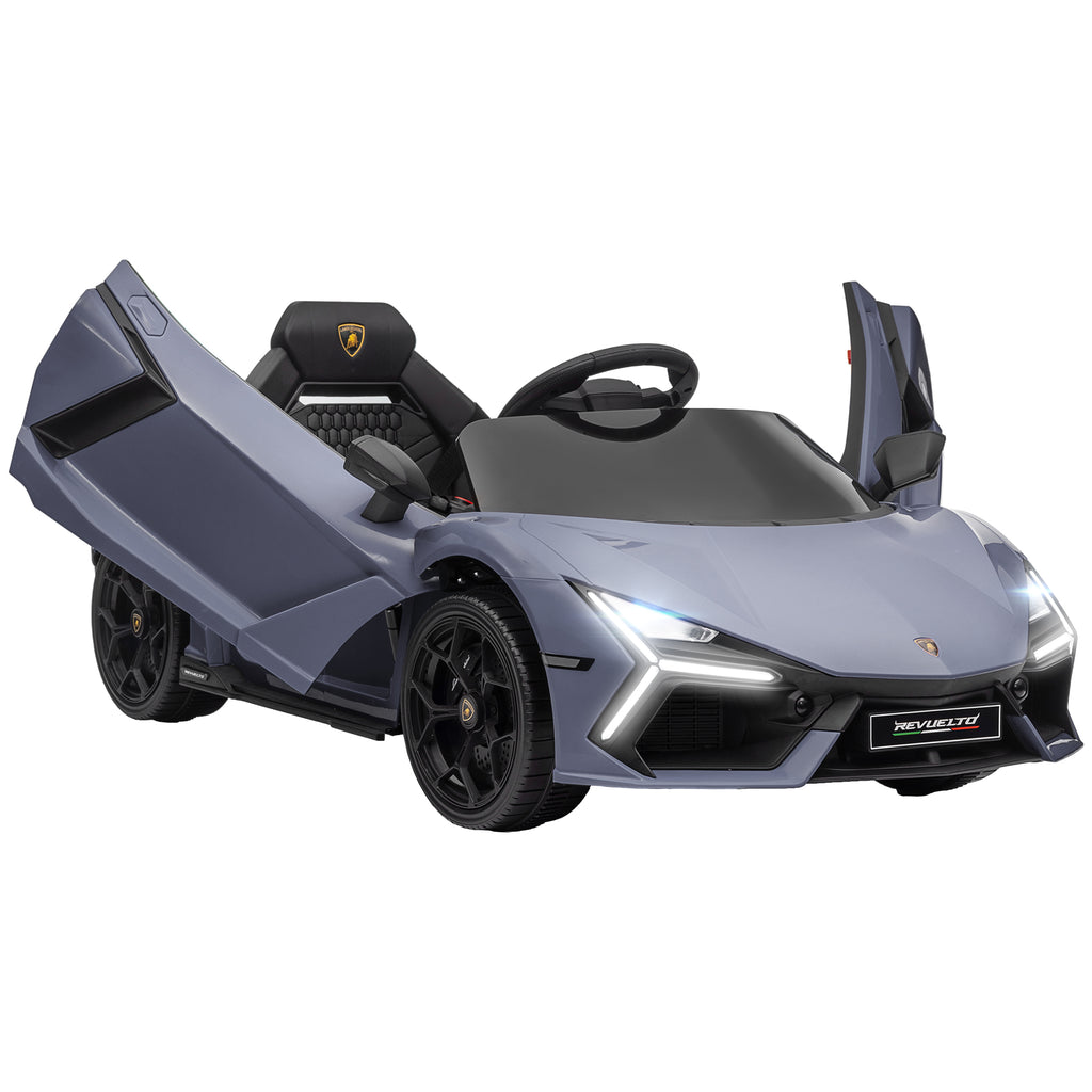 AIYAPLAY Elektroauto für Kinder von 3-5 Jahren, sanfter Antrieb, fernsteuerbar, mit Hupe, Kunststoff und Metall, Grau