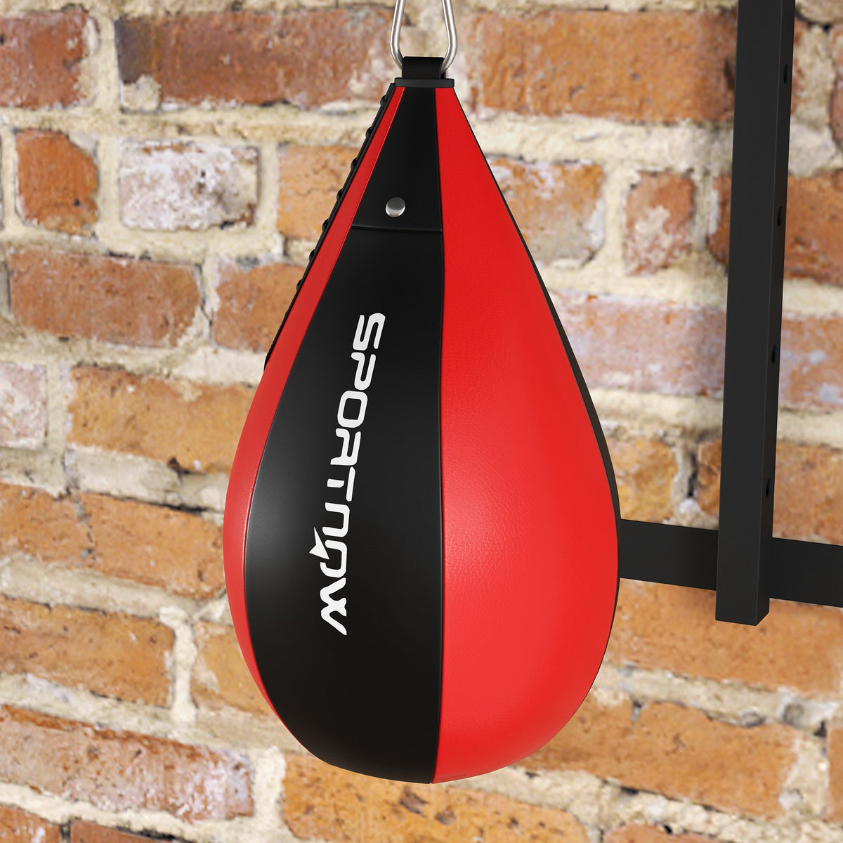 SPORTNOW Wandboxplattform mit Geschwindigkeitsballboxsack für Boxtraining, höhenverstellbar schwenkbar 360°