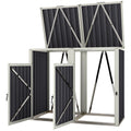 Outsunny Mülltonnenverkleidung für 2 Behälter à 240L, Außenabdeckung für Mülltonnen, 180° Klappdeckel, feuerverzinkter Stahl 73 x 81 x 122 cm, Dunkelgrau