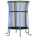 HOMCOM Trampolin für Kinder, Ø163,5 cm, mit Sicherheitsnetz, gepolstert, Stahl, belastbar bis 50 kg, Schwarz & Blau