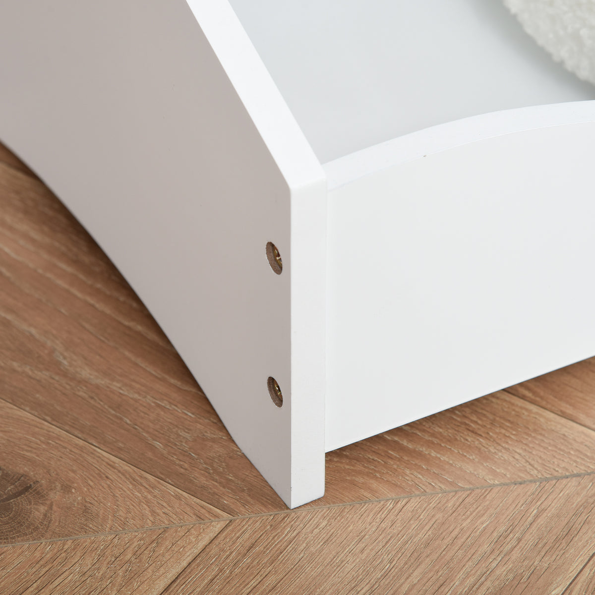 HOMCOM Kinder-Kleiderständer Garderobenständer mit Kleiderstange Kinderzimmer für 3-8 Jahre Kinder Weiß MDF Kiefernholz 70,5 x 37 x 103 cm