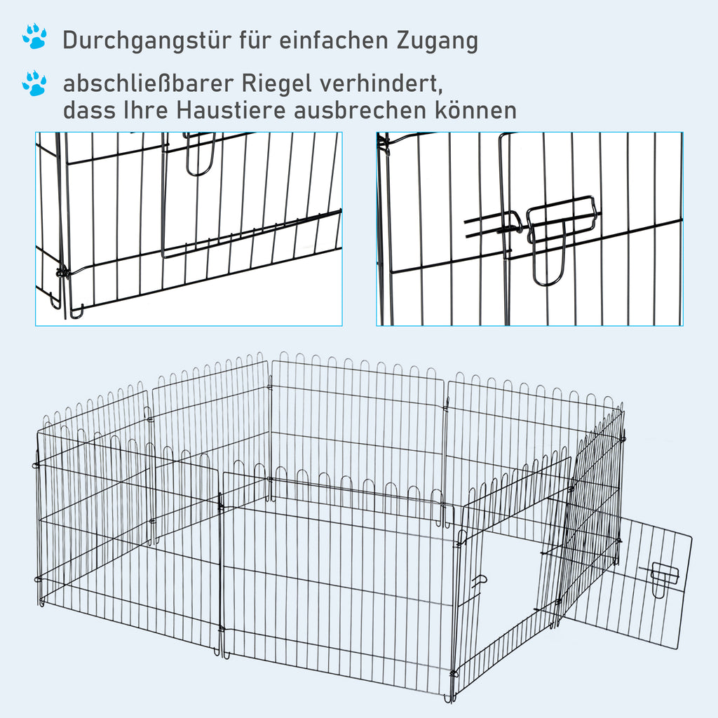 PawHut Welpenauslauf Welpenzaun Laufstall Freilaufgehege Welpengitter 5 Maßen (Maße: 71x61cm)