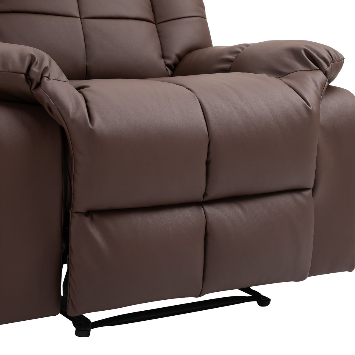HOMCOM Massagesessel neigbar mit Fernbedienung 94 x 99 x 99cm Kunstleder Braun