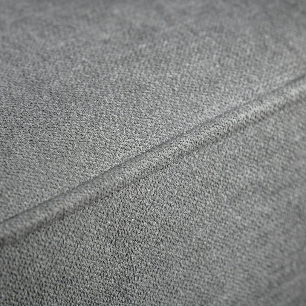 HOMCOM Schlafsofa 3-Sitzer Schlafcouch Stoffsofa Sofa mit Schlaffunktion Bettsofa mit verstellbarem Winkel Vintage Eukalyptusholz Baumwolle Grau