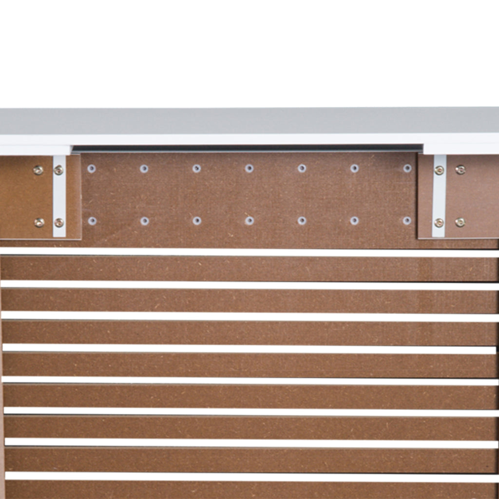 HOMCOM Heizkörperverkleidung Heizkörperabdeckung, Größenverstellbar, 208,5 cm x 20,5 cm x 82,5 cm, Weiß
