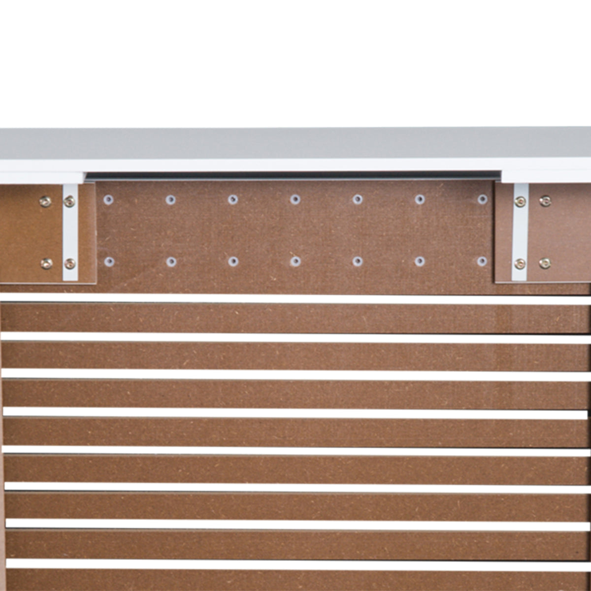HOMCOM Heizkörperverkleidung Heizkörperabdeckung, Größenverstellbar, 208,5 cm x 20,5 cm x 82,5 cm, Weiß